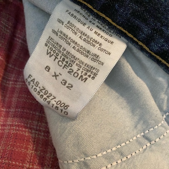 C.E. Schmidt Cutoff Raw Hem Denim Jean Shorts Plaid Lining - Picture 6 of 6